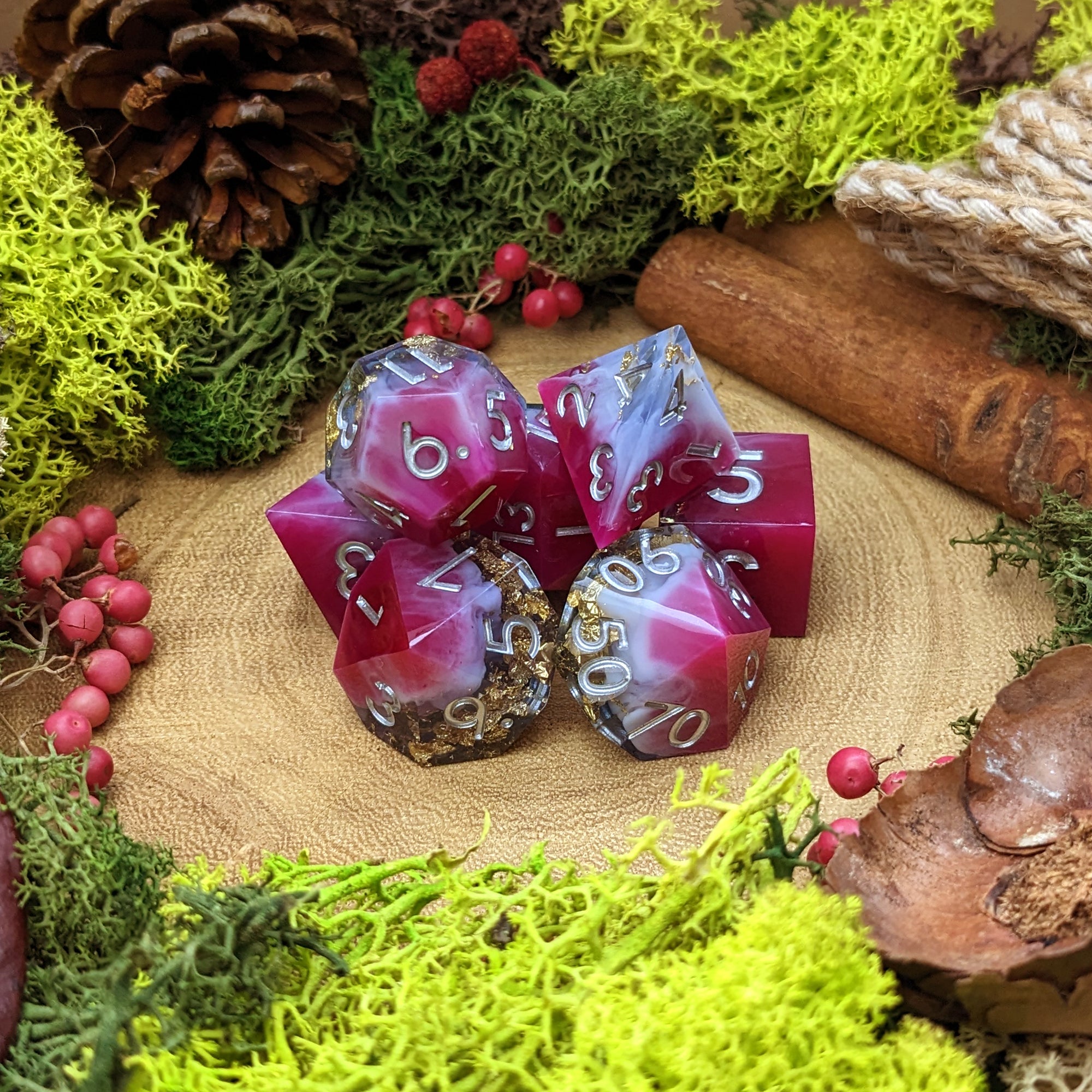 Sanguine Snow | Sharp Edge Resin Dice