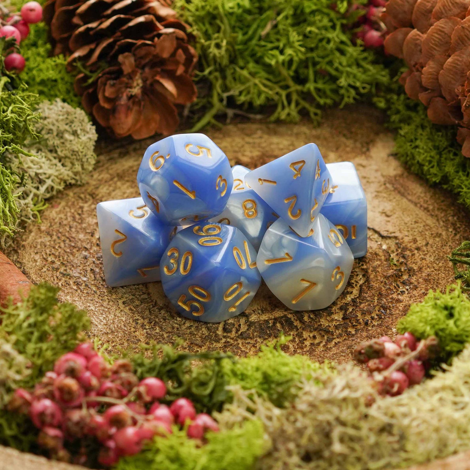 Sapphire Cloud - Dice Set - Luffleberry