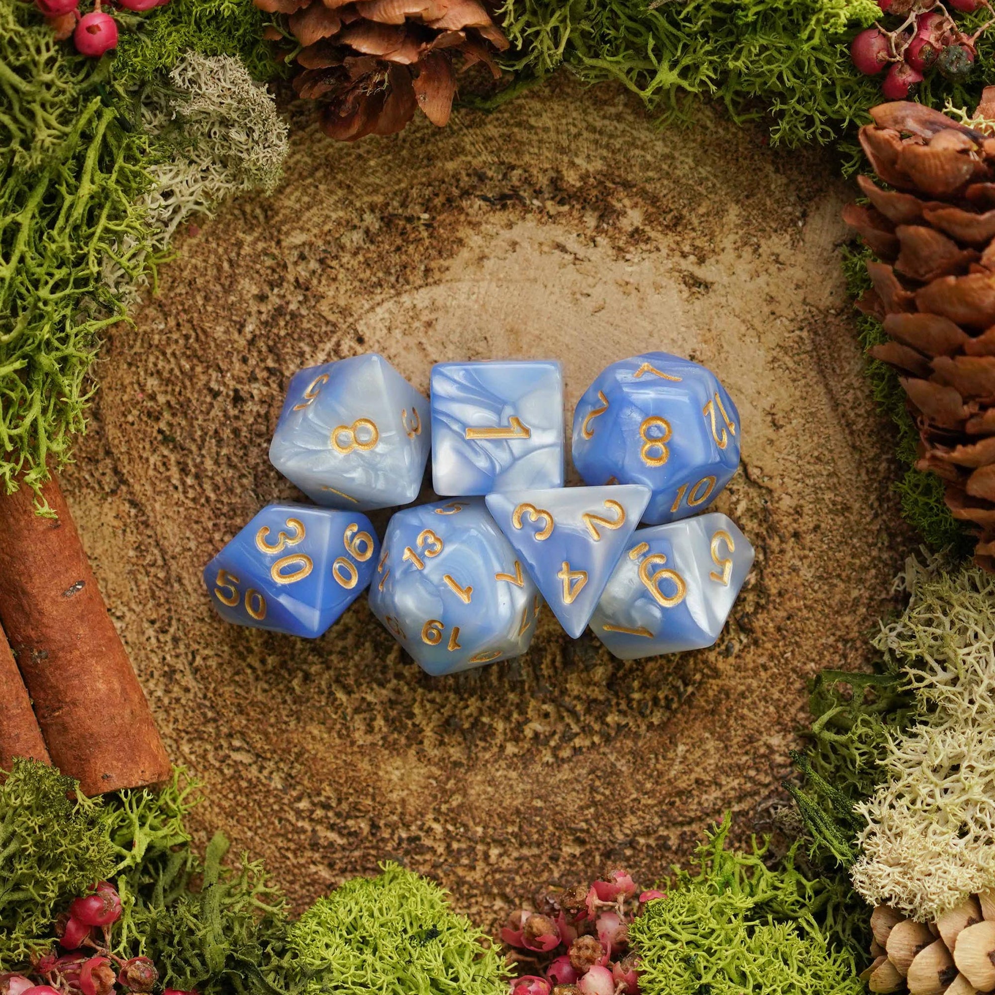 Sapphire Cloud - Dice Set - Luffleberry