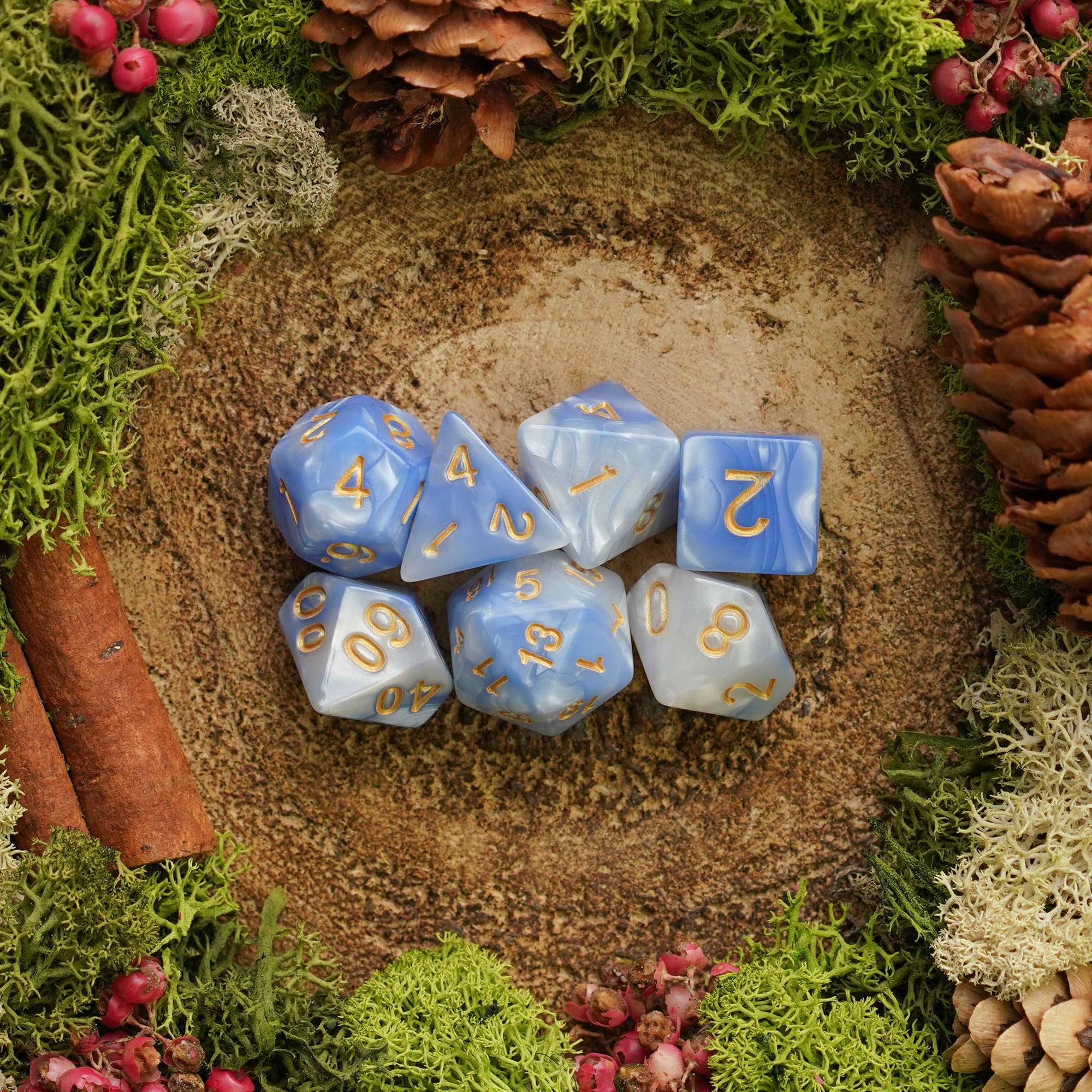 Sapphire Cloud - Dice Set - Luffleberry