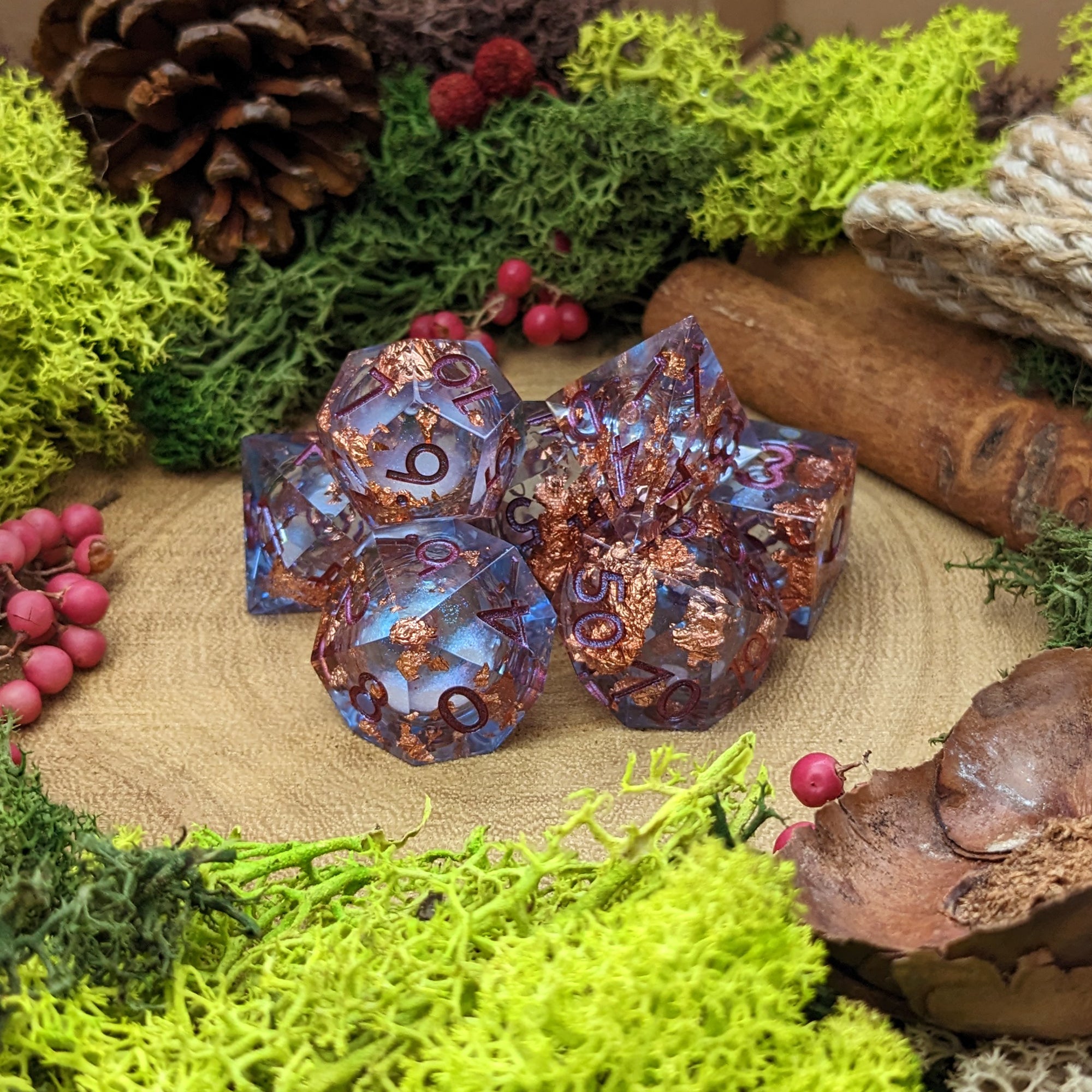 Shining Elixir | Sharp Edge Liquid Core Dice - Dice Set - Luffleberry