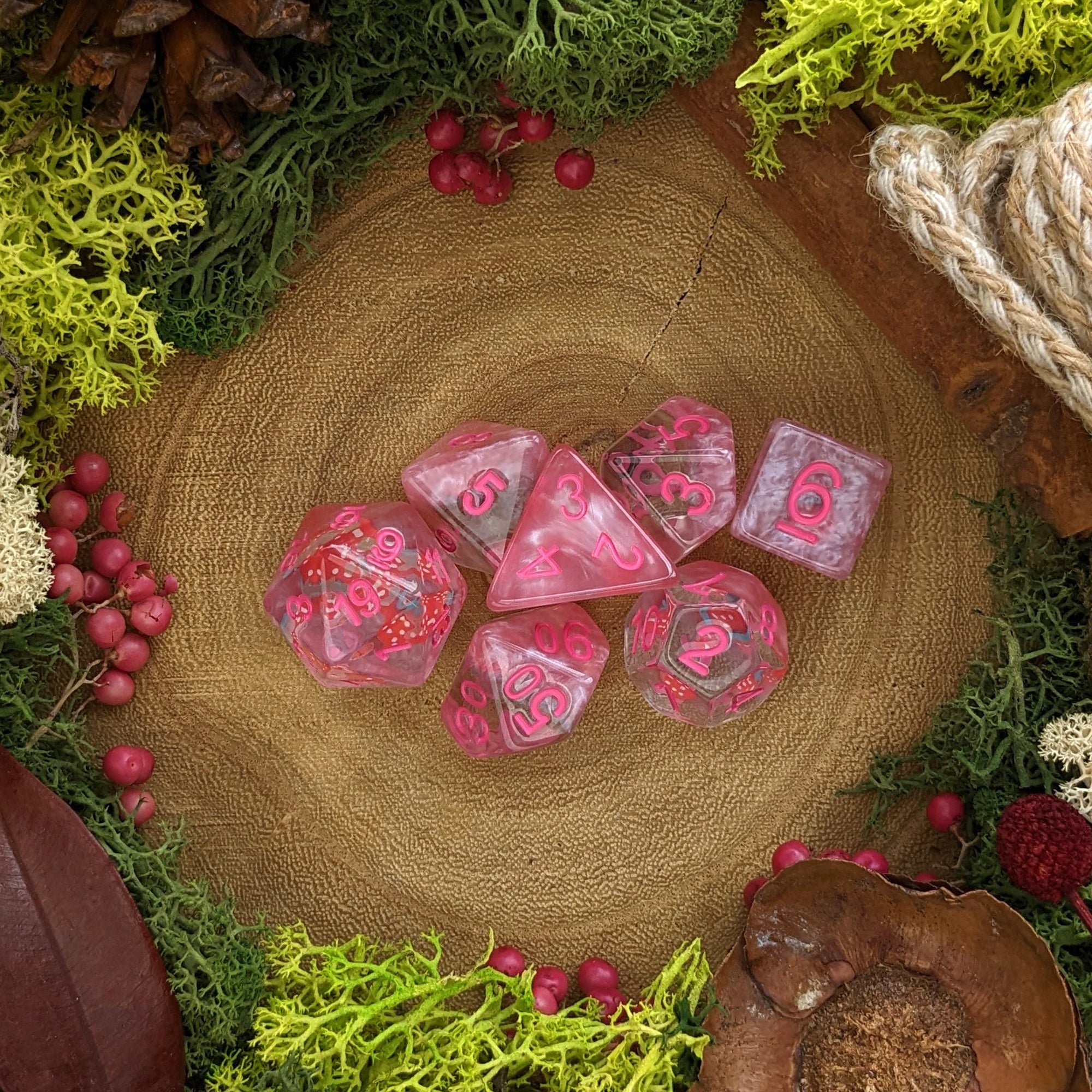 Strawberry Sorbet - Dice Set - Luffleberry