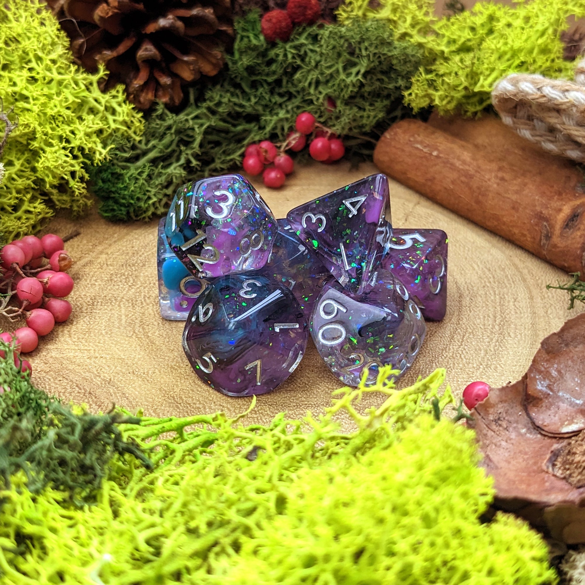 Violet Nebula - Dice Set - Luffleberry