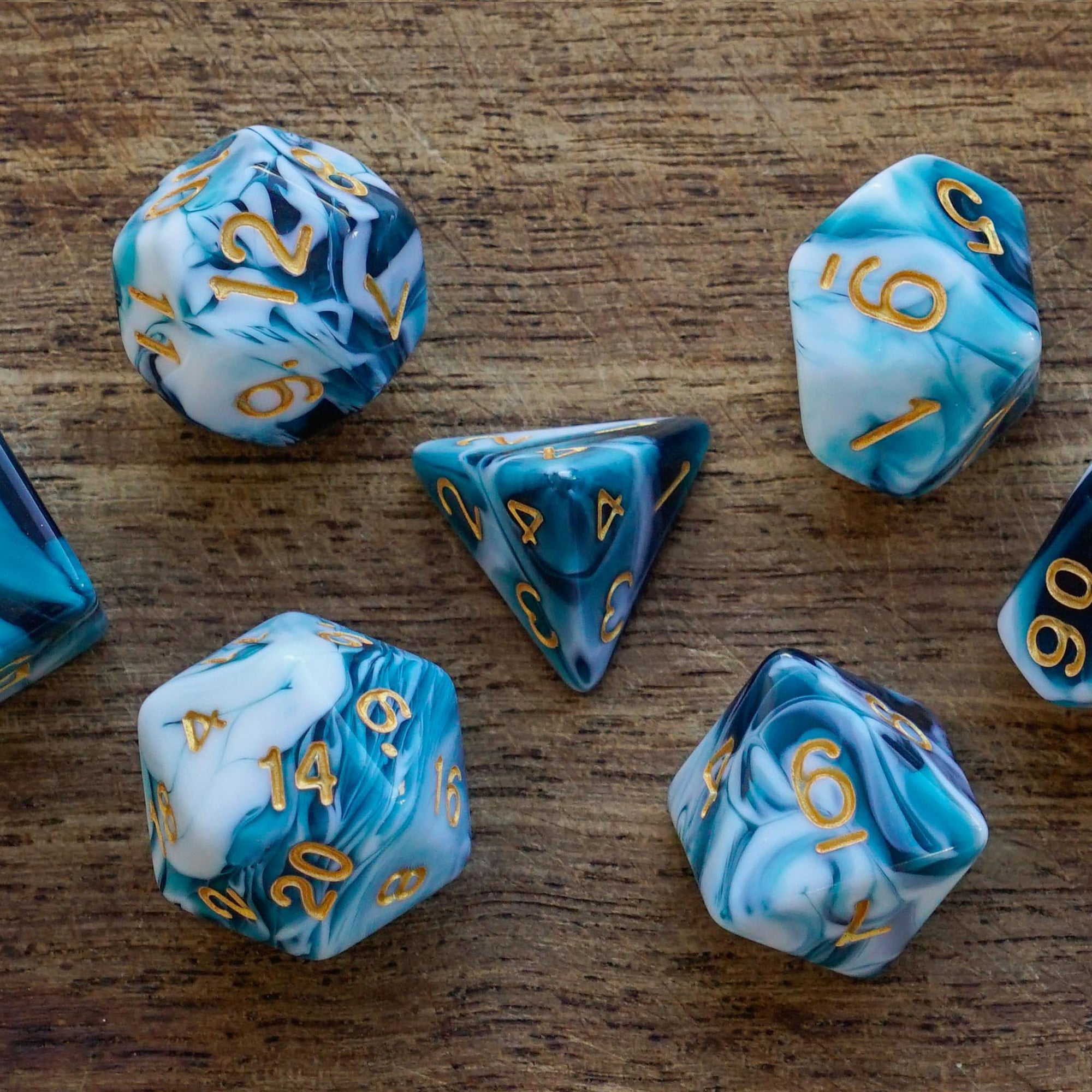 Cerulean Storm - Dice Set - Luffleberry