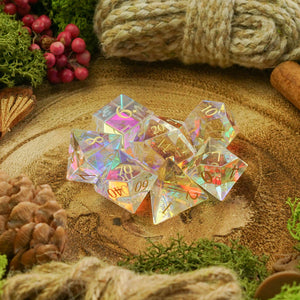 Rainbow Prism | Dichroic Glass Dice Set