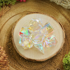 Rainbow Prism | Dichroic Glass Dice Set