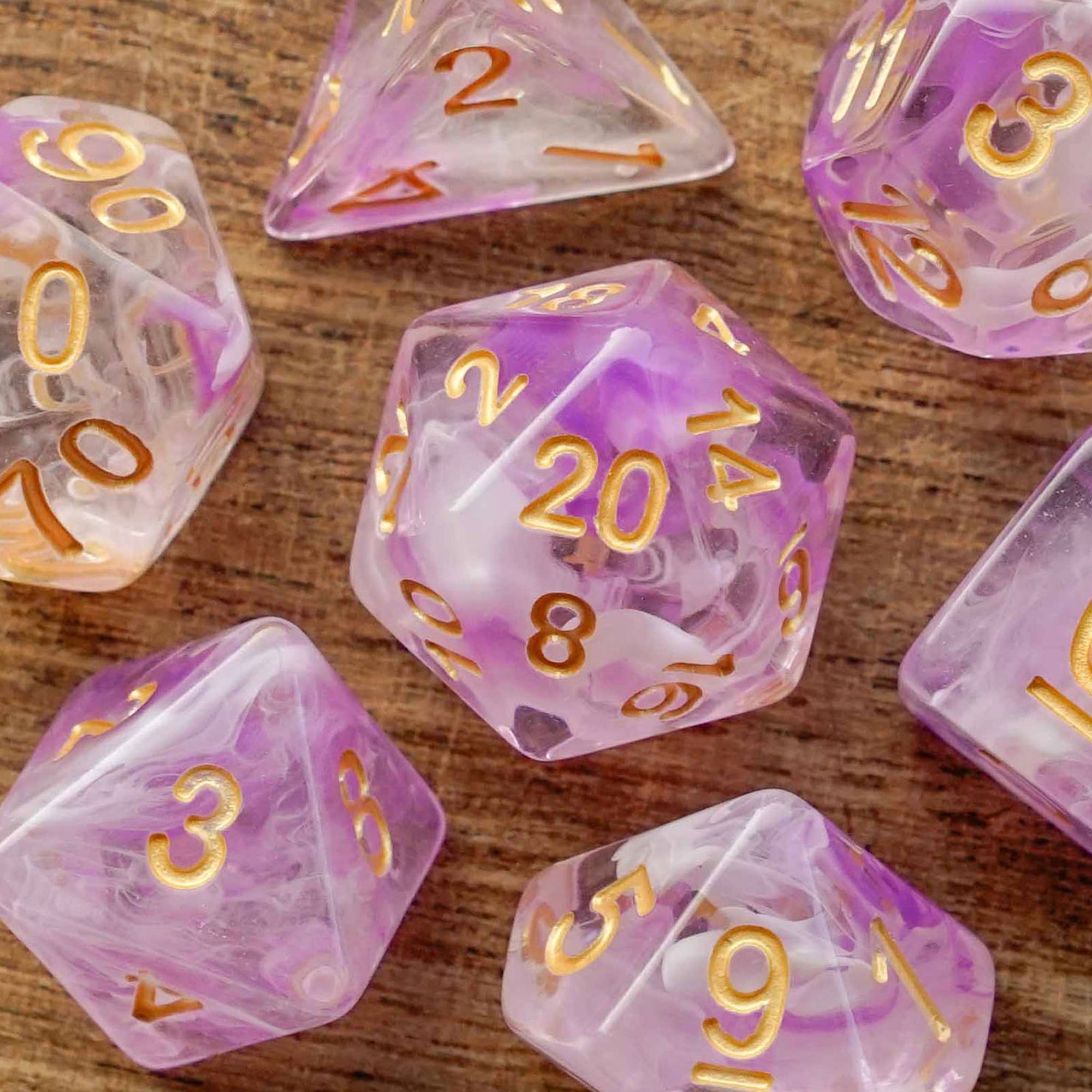 Violet Smoke - Dice Set - Luffleberry