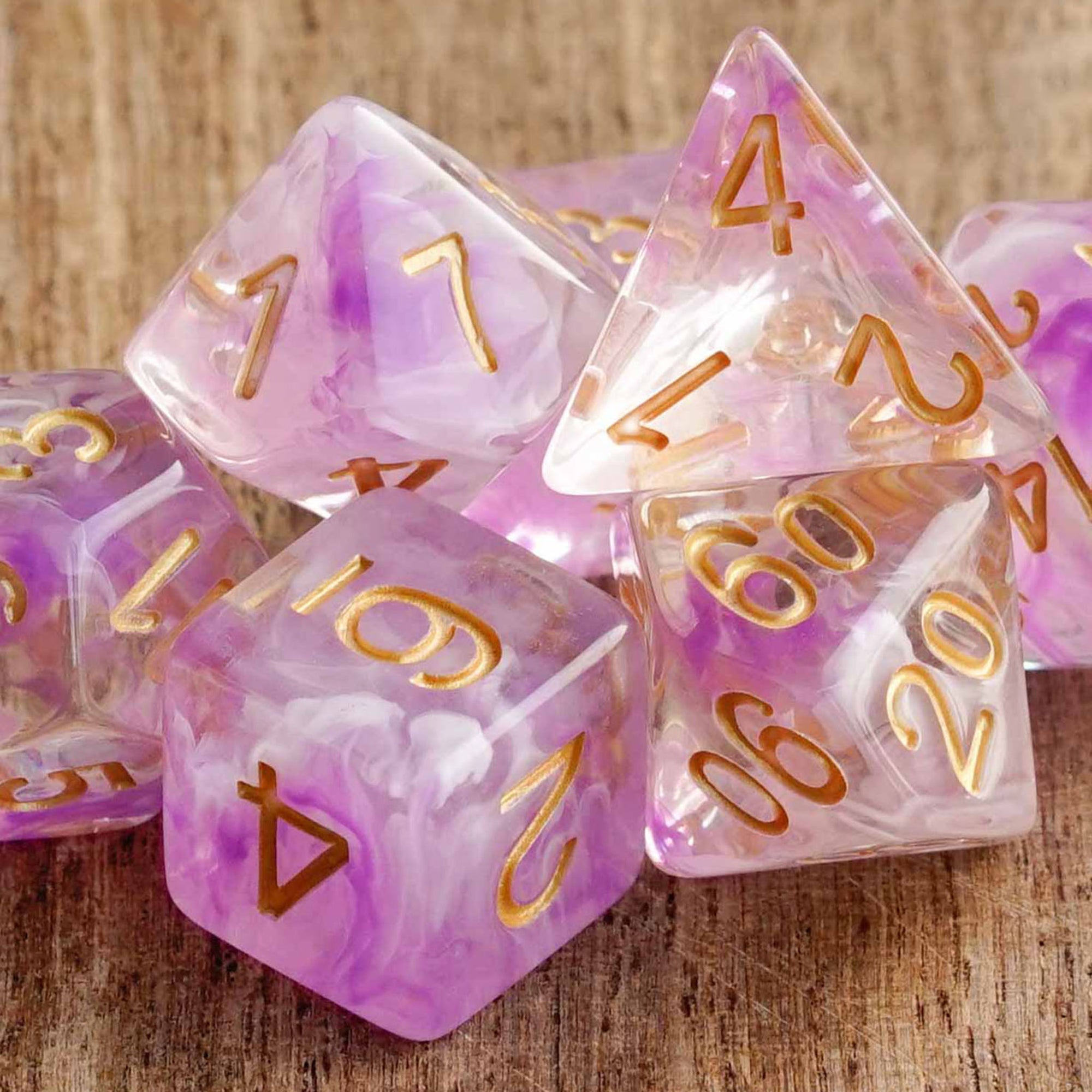 Violet Smoke - Dice Set - Luffleberry